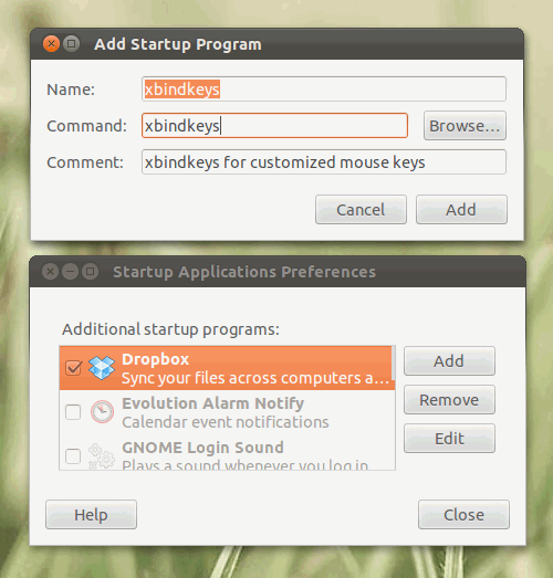 Screenshot: Unity Startup Applications Screenshot: Unity Startup Applications