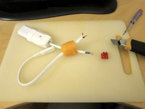Verbindung zwischen Kabel 2 den Geräten