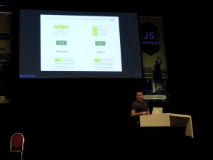 Vortrag von Samuel Seth über "Arbitrary Computation on the GPU using WebGL", JS Kongress 2016, München, Deutschland